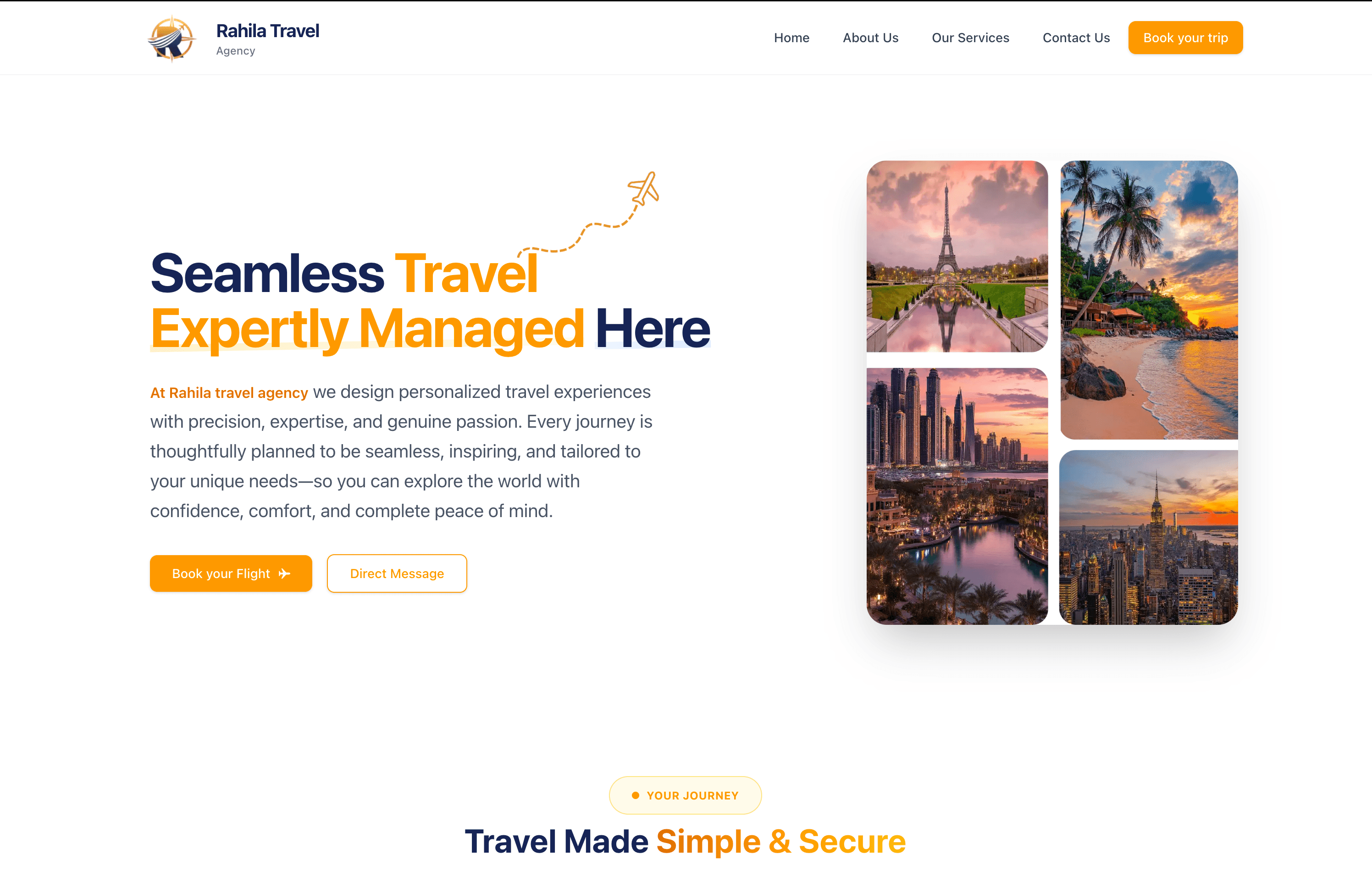 Rahila Travel website design