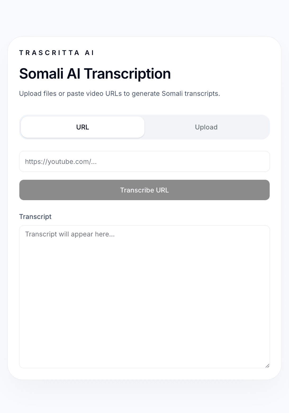 Transcription Somali AI project